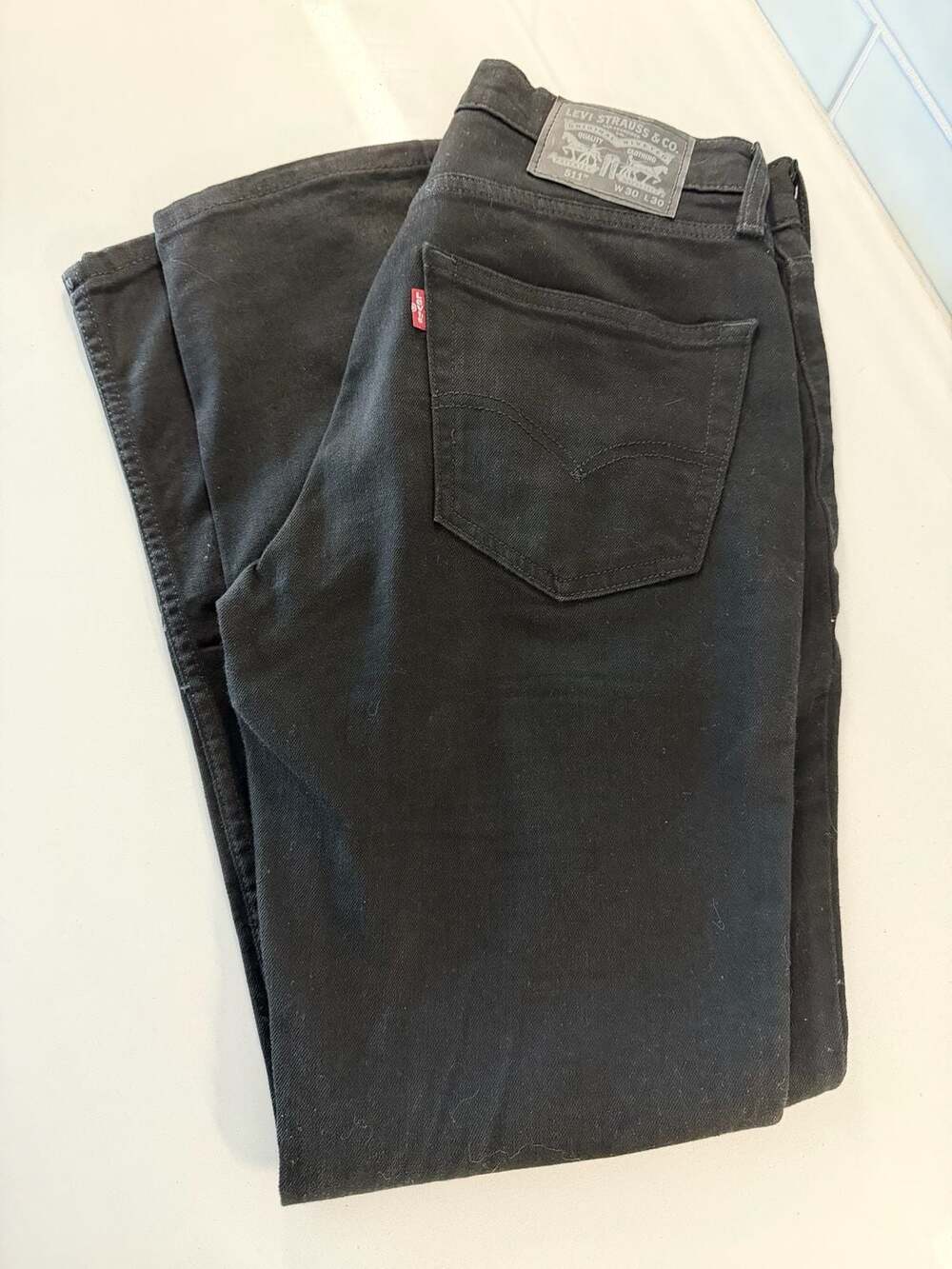 Levi's 511 Slim Fit Black Denim Jeans (W30 L30)